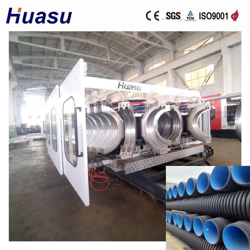 Linea di estrusione per tubi corrugati a doppia parete, diametro tubo 32-1600mm, capacità 60-2000kg/h, a risparmio energetico