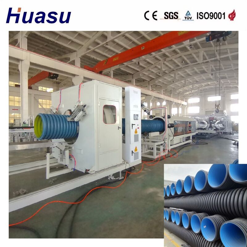 Linea di estrusione di tubi corrugati a doppia parete ad alta velocità PE/PP/PVC/MPP