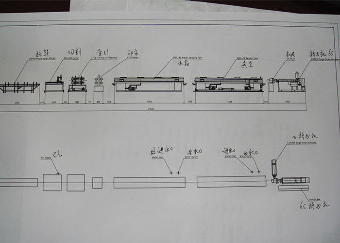 linea ondulata a parete semplice di lavoro a catena dell'estrusione del tubo del PVC pp del diametro di 25mm