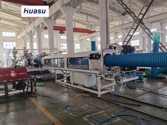 PVC Corrugated Pipe Machines / Production Line For Size From 32mm Id Up 1600mm Od