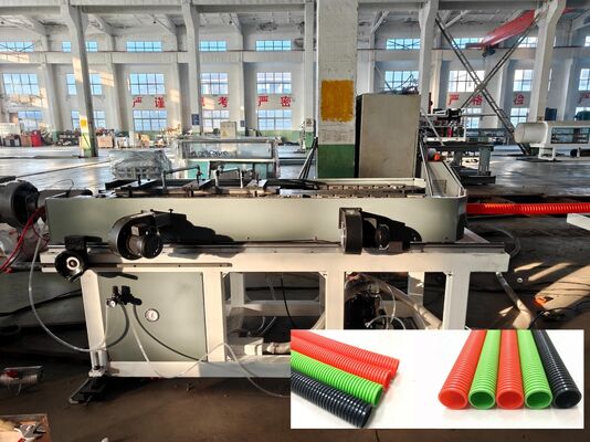 Electric Heating Single Wall Corrugated Pipe Extrusion Line with Siemens Motor and Deep Screw Channel Structure
