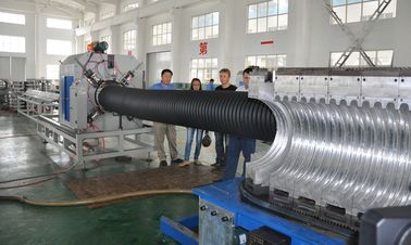 HDPE / PP Double Wall Corrugated Pipe Making Production High Speed